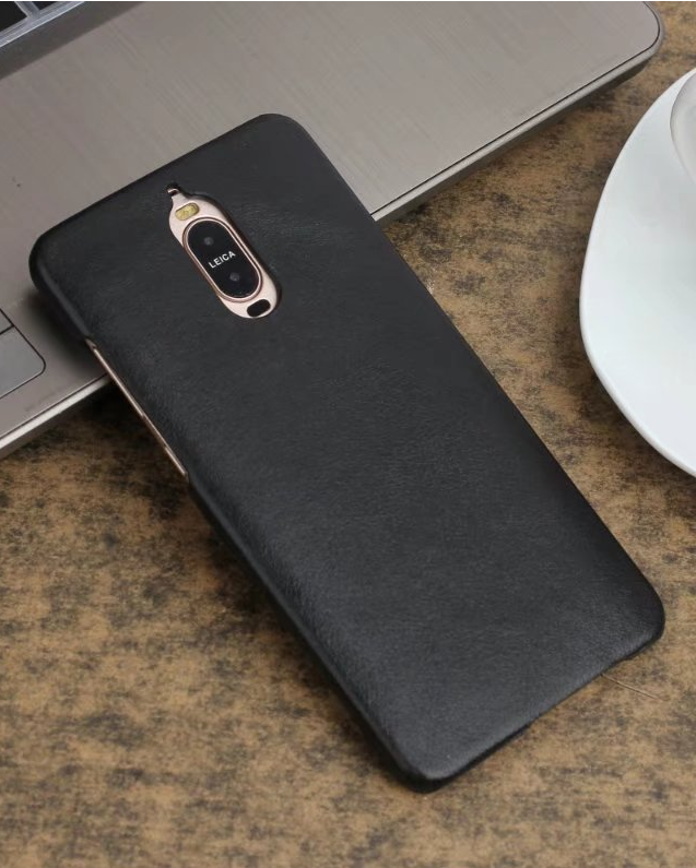 Hülle Huawei Mate 9 Pro Leder Schwarz Handyhüllen, Case Huawei Mate 9 Pro Lederhülle Business