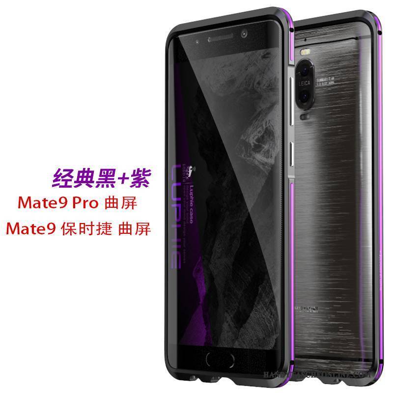 Hülle Huawei Mate 9 Pro Metall Grenze Gold, Case Huawei Mate 9 Pro Schutz Handyhüllen