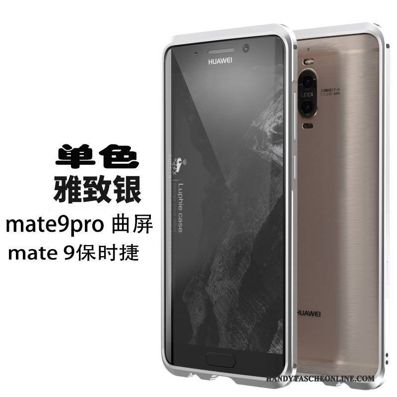 Hülle Huawei Mate 9 Pro Metall Grenze Gold, Case Huawei Mate 9 Pro Schutz Handyhüllen