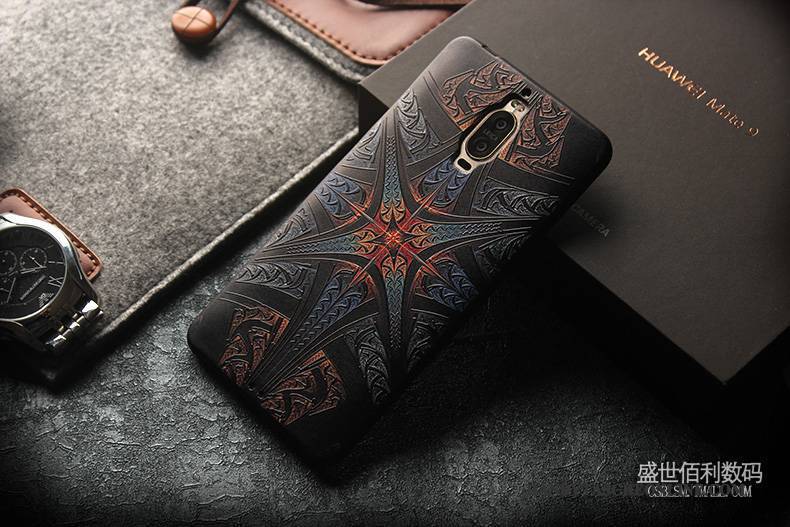 Hülle Huawei Mate 9 Pro Prägung Schlank Anti-sturz, Case Huawei Mate 9 Pro Karikatur Handyhüllen Nubuck