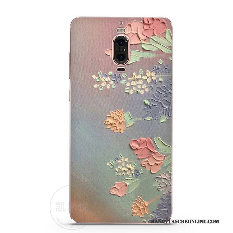 Hülle Huawei Mate 9 Pro Silikon Handyhüllen Frisch, Case Huawei Mate 9 Pro Blumen Rose Persönlichkeit