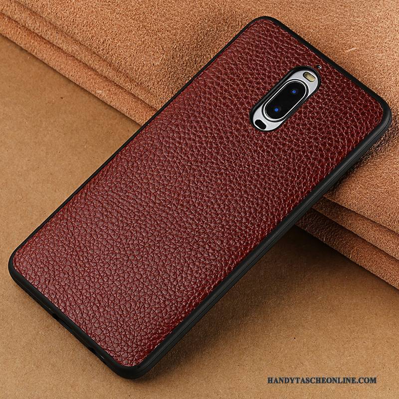 Hülle Huawei Mate 9 Pro Taschen Handyhüllen Trend, Case Huawei Mate 9 Pro Lederhülle Rot Persönlichkeit