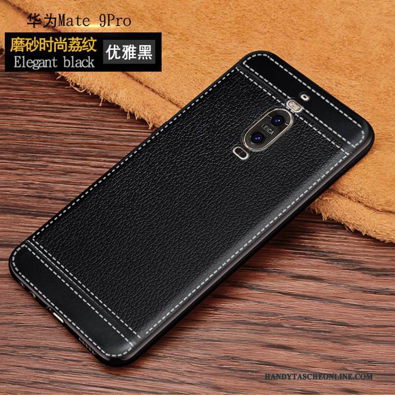 Hülle Huawei Mate 9 Pro Weiche Schwarz Handyhüllen, Case Huawei Mate 9 Pro Silikon