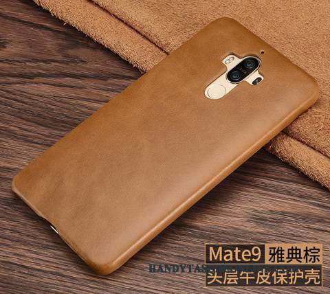 Hülle Huawei Mate 9 Schutz Ring Nubuck, Case Huawei Mate 9 Leder Schnalle Handyhüllen