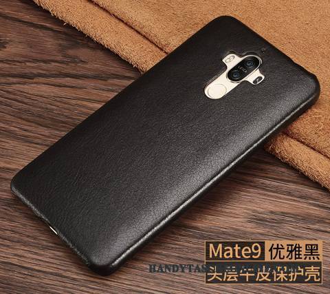 Hülle Huawei Mate 9 Schutz Ring Nubuck, Case Huawei Mate 9 Leder Schnalle Handyhüllen