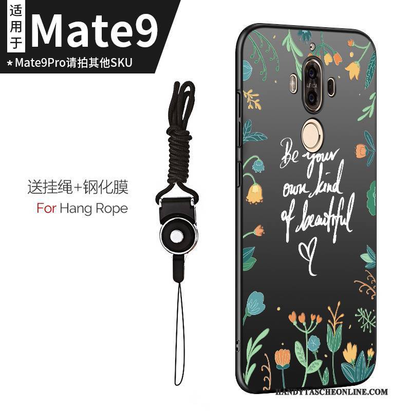 Hülle Huawei Mate 9 Schutz Schlank Schwarz, Case Huawei Mate 9 Taschen Handyhüllen Anti-sturz