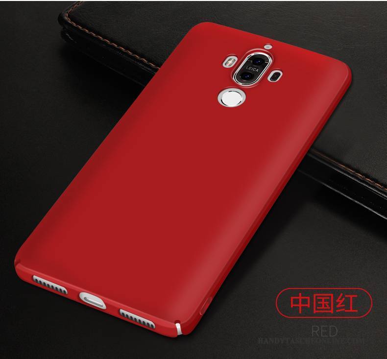 Hülle Huawei Mate 9 Taschen Rot Trend, Case Huawei Mate 9 Schutz Einfach Nubuck