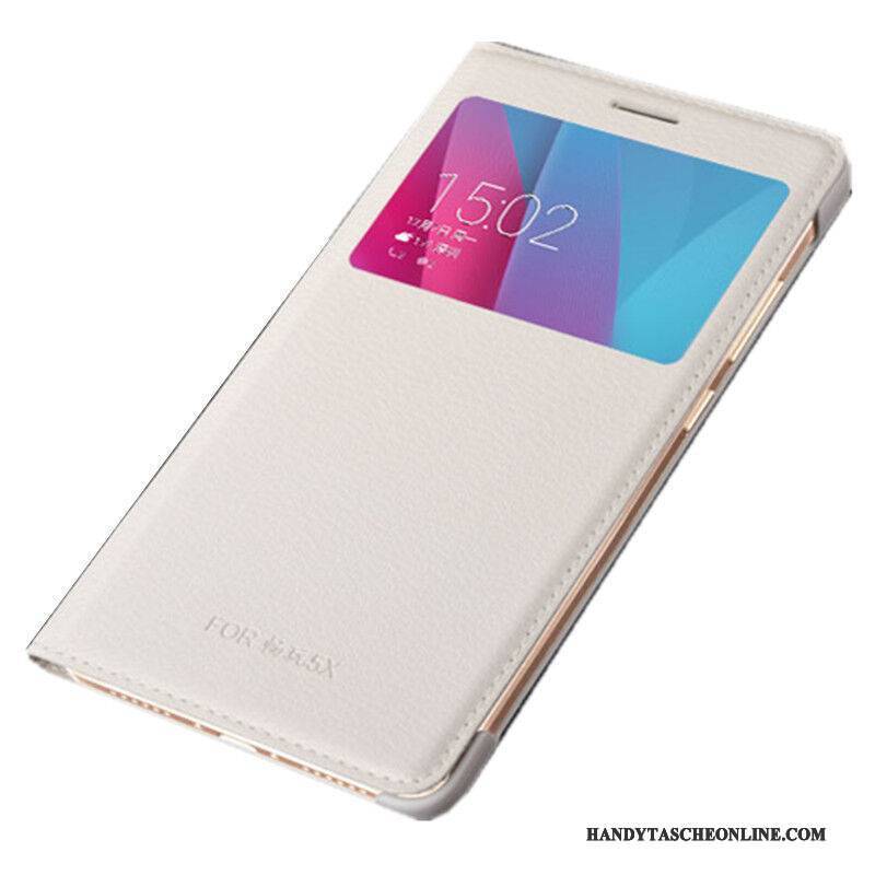 Hülle Huawei Mate S Lederhülle Grau Handyhüllen, Case Huawei Mate S Folio