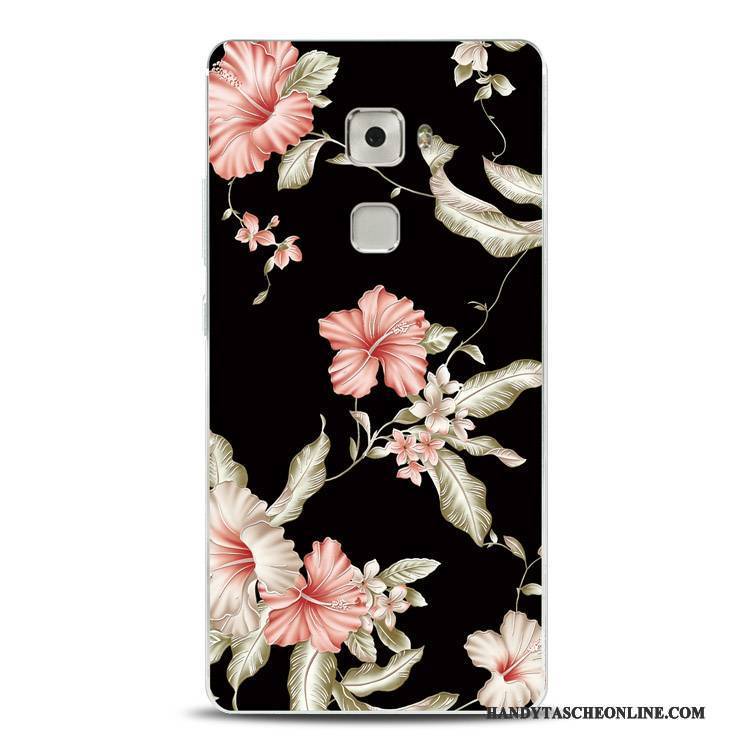 Hülle Huawei Mate S Prägung Persönlichkeit Blumen, Case Huawei Mate S Silikon Grün Handyhüllen