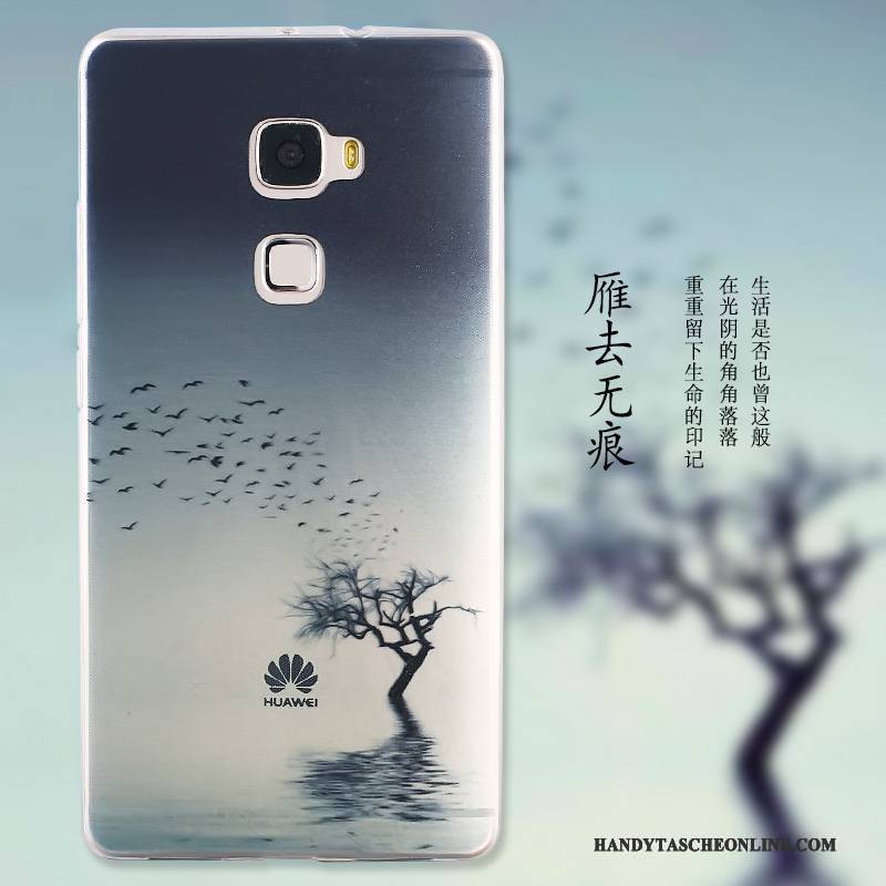 Hülle Huawei Mate S Schutz Landschaft Blau, Case Huawei Mate S Karikatur Handyhüllen