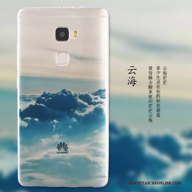 Hülle Huawei Mate S Schutz Landschaft Blau, Case Huawei Mate S Karikatur Handyhüllen