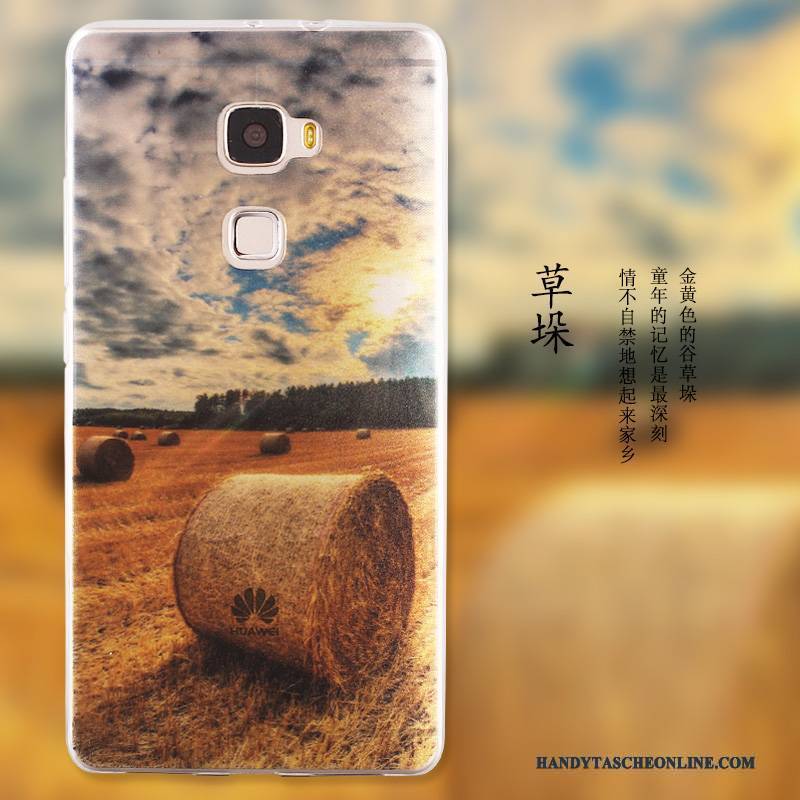 Hülle Huawei Mate S Schutz Landschaft Blau, Case Huawei Mate S Karikatur Handyhüllen