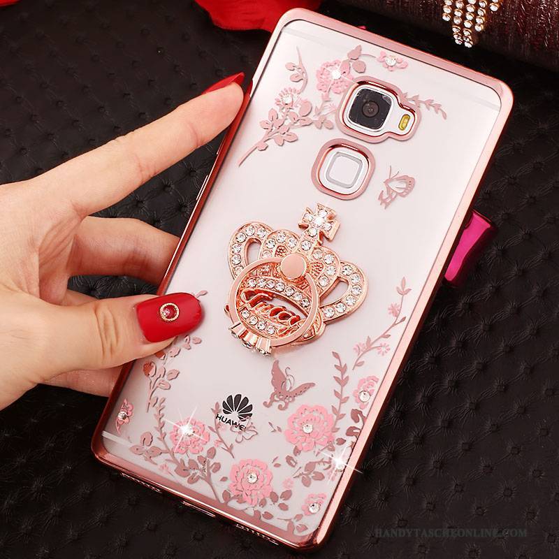 Hülle Huawei Mate S Silikon Handyhüllen Gold, Case Huawei Mate S Strass