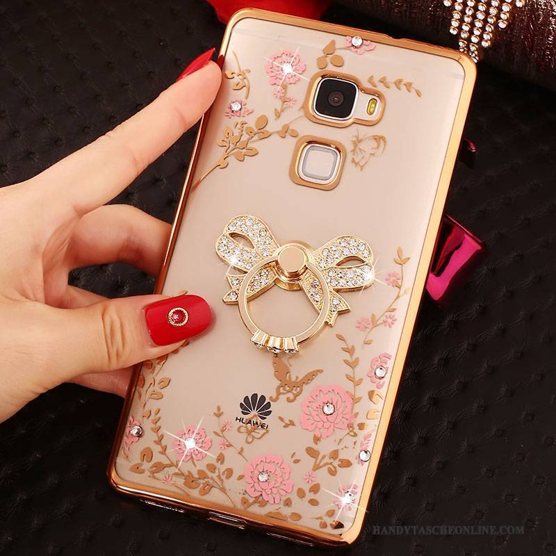 Hülle Huawei Mate S Silikon Handyhüllen Gold, Case Huawei Mate S Strass