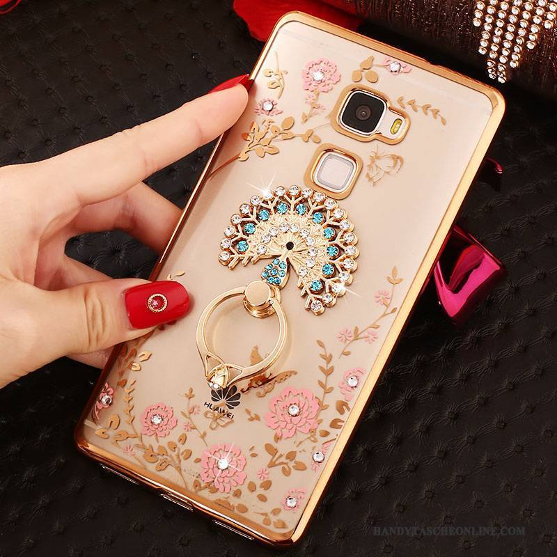 Hülle Huawei Mate S Silikon Handyhüllen Gold, Case Huawei Mate S Strass