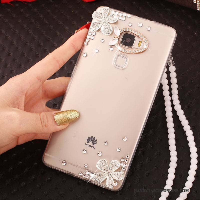 Hülle Huawei Mate S Weiche Hängende Verzierungen Anti-sturz, Case Huawei Mate S Silikon Gold Handyhüllen