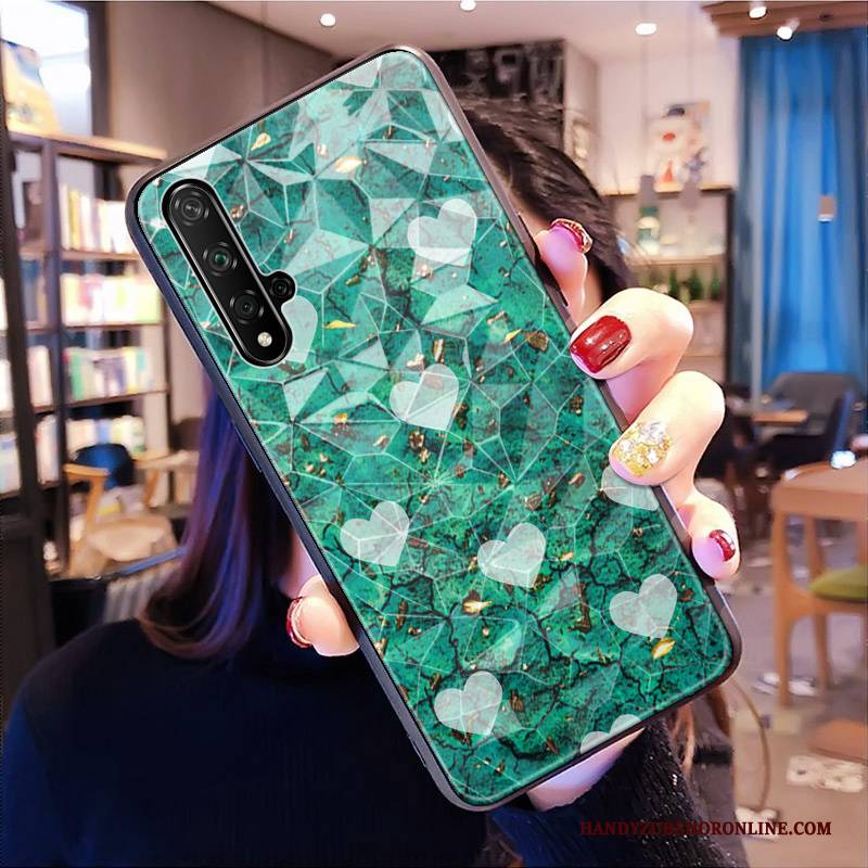 Hülle Huawei Nova 5t Diamantform Schwarz, Case Huawei Nova 5t Netto Rot Trendmarke