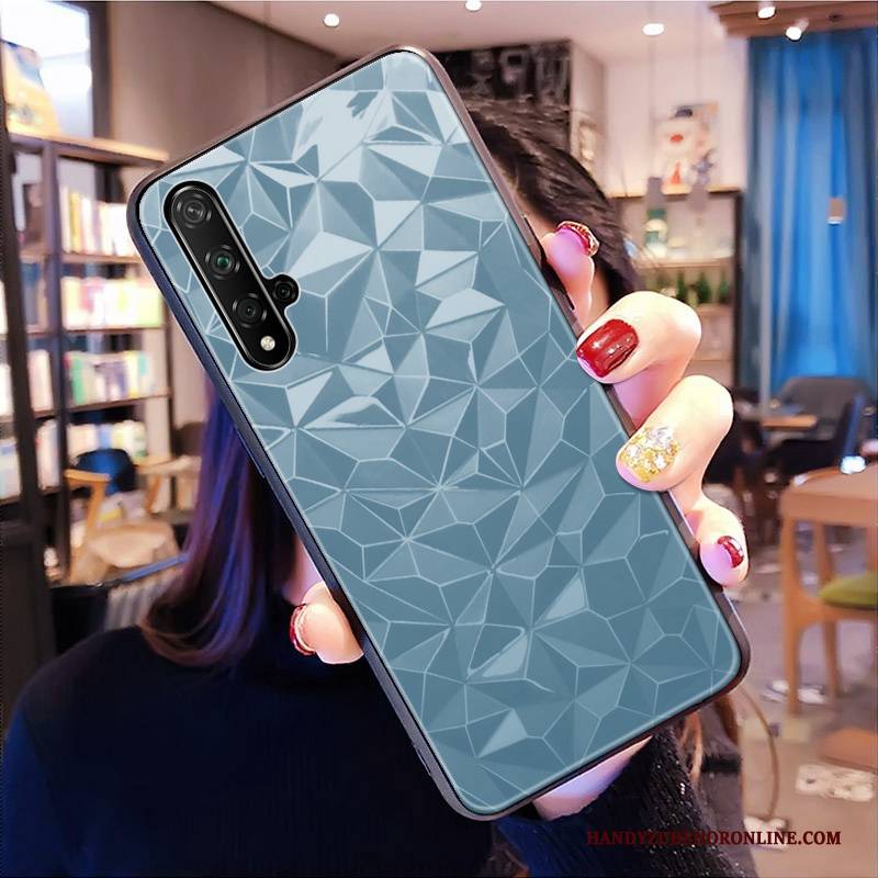 Hülle Huawei Nova 5t Diamantform Schwarz, Case Huawei Nova 5t Netto Rot Trendmarke