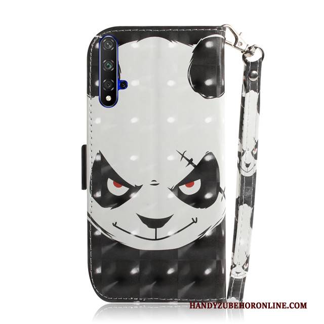 Hülle Huawei Nova 5t Folio Handyhüllen Grün, Case Huawei Nova 5t Karikatur Nette Anti-sturz