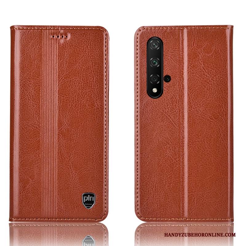 Hülle Huawei Nova 5t Leder Anti-sturz Schwarz, Case Huawei Nova 5t Folio Handyhüllen