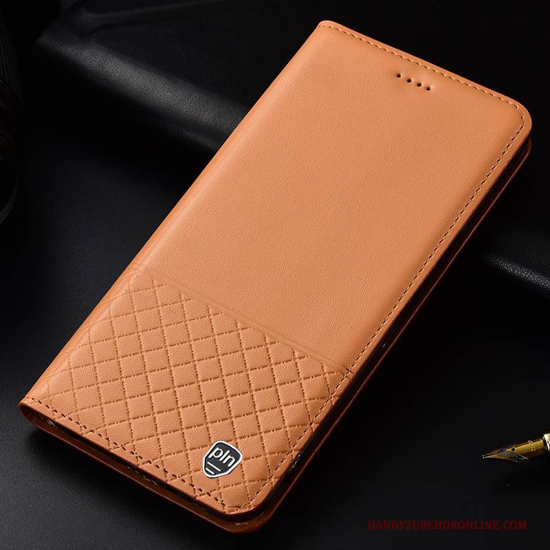 Hülle Huawei Nova 5t Lederhülle Gelb Handyhüllen, Case Huawei Nova 5t Folio Anti-sturz