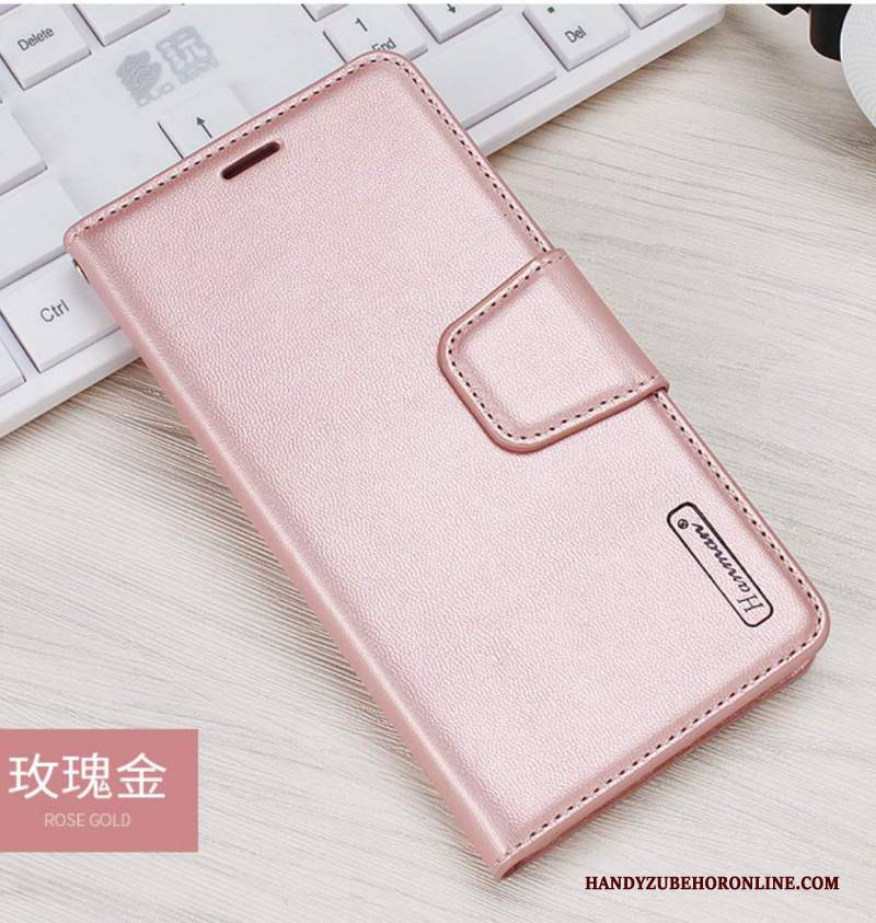 Hülle Huawei Nova 5t Lederhülle Hängende Verzierungen Handyhüllen, Case Huawei Nova 5t Folio Rosa