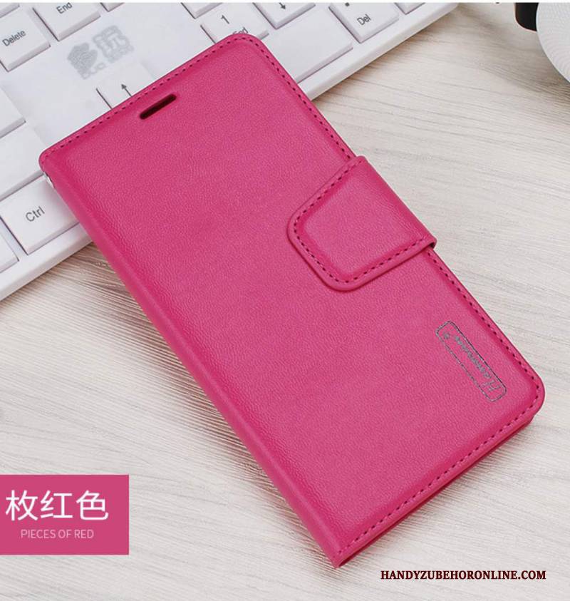 Hülle Huawei Nova 5t Lederhülle Hängende Verzierungen Handyhüllen, Case Huawei Nova 5t Folio Rosa