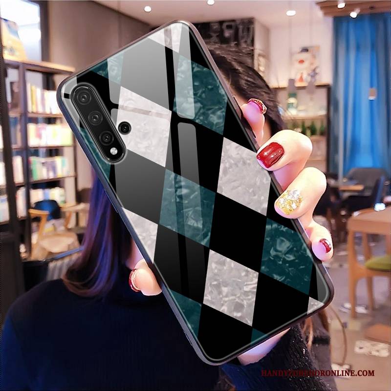 Hülle Huawei Nova 5t Mode Persönlichkeit Netto Rot, Case Huawei Nova 5t Taschen Glas Handyhüllen