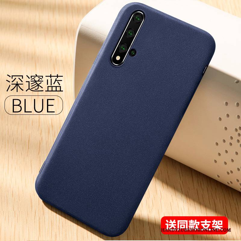 Hülle Huawei Nova 5t Schutz Schlank Nubuck, Case Huawei Nova 5t Silikon Persönlichkeit Blau