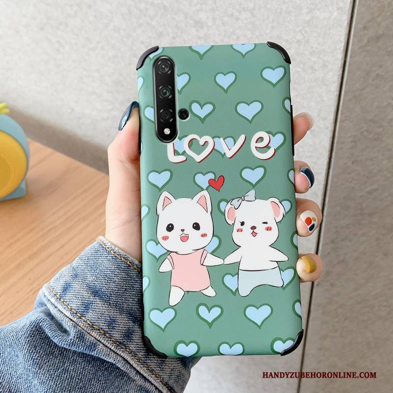 Hülle Huawei Nova 5t Silikon Anti-sturz Liebhaber, Case Huawei Nova 5t Weiche Nubuck Ratte