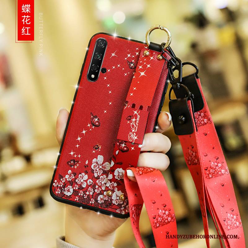 Hülle Huawei Nova 5t Silikon Persönlichkeit Trendmarke, Case Huawei Nova 5t Schutz Netto Rot Trend