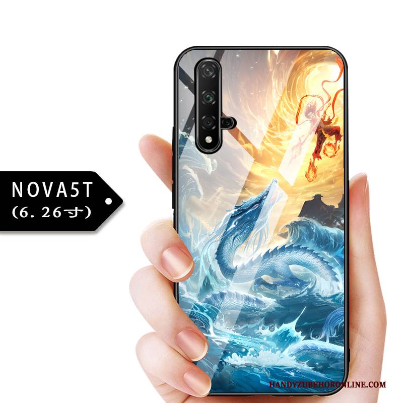 Hülle Huawei Nova 5t Taschen Anti-sturz Glas, Case Huawei Nova 5t Schutz Angepasst Dünne