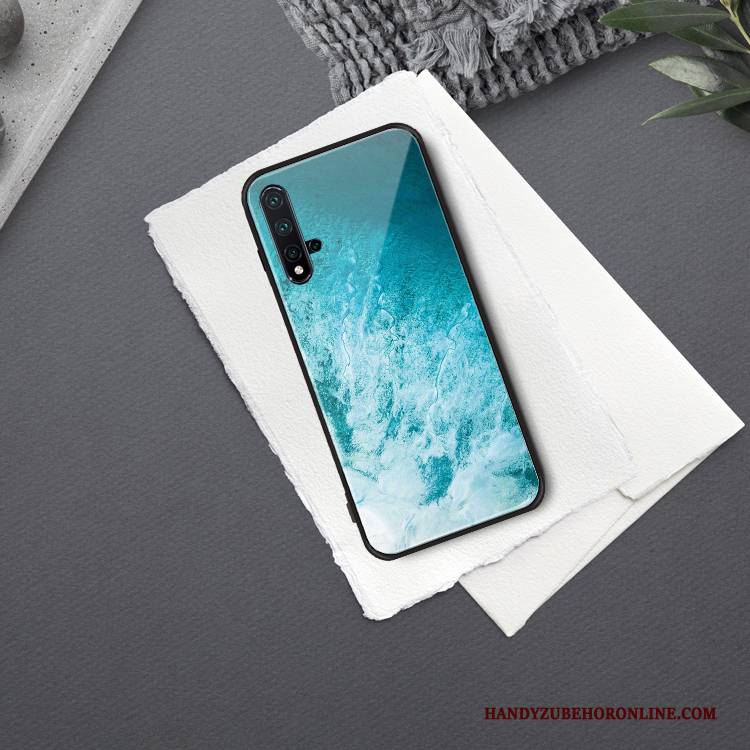 Hülle Huawei Nova 5t Taschen Wind Blau, Case Huawei Nova 5t Persönlichkeit Netto Rot