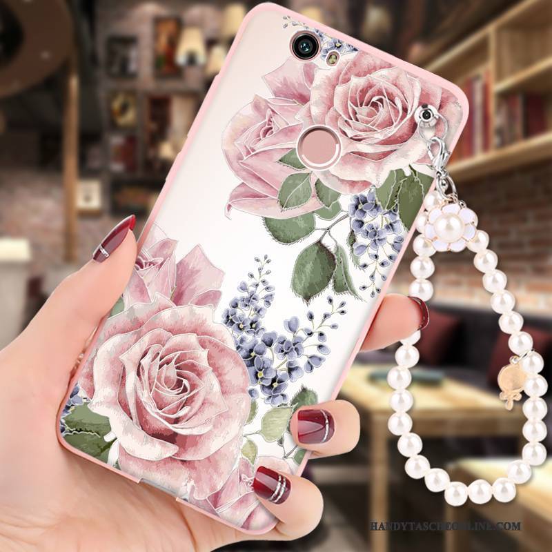 Hülle Huawei Nova Gemalt Hängende Verzierungen Anti-sturz, Case Huawei Nova Weiche Handyhüllen Rosa