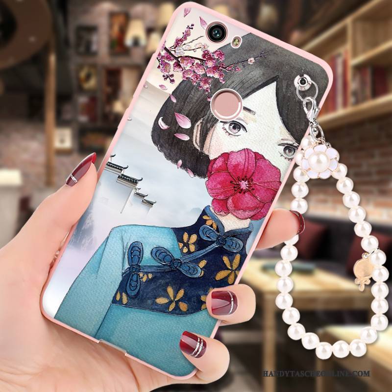 Hülle Huawei Nova Gemalt Hängende Verzierungen Anti-sturz, Case Huawei Nova Weiche Handyhüllen Rosa