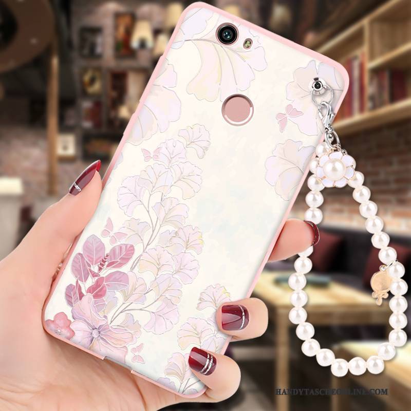 Hülle Huawei Nova Gemalt Hängende Verzierungen Anti-sturz, Case Huawei Nova Weiche Handyhüllen Rosa