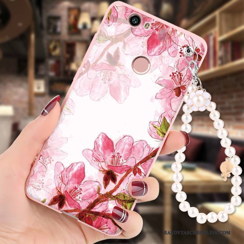 Hülle Huawei Nova Gemalt Hängende Verzierungen Anti-sturz, Case Huawei Nova Weiche Handyhüllen Rosa