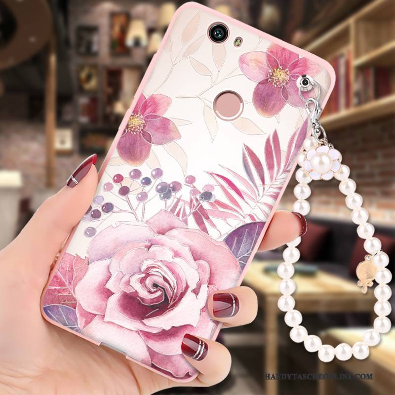 Hülle Huawei Nova Gemalt Hängende Verzierungen Anti-sturz, Case Huawei Nova Weiche Handyhüllen Rosa