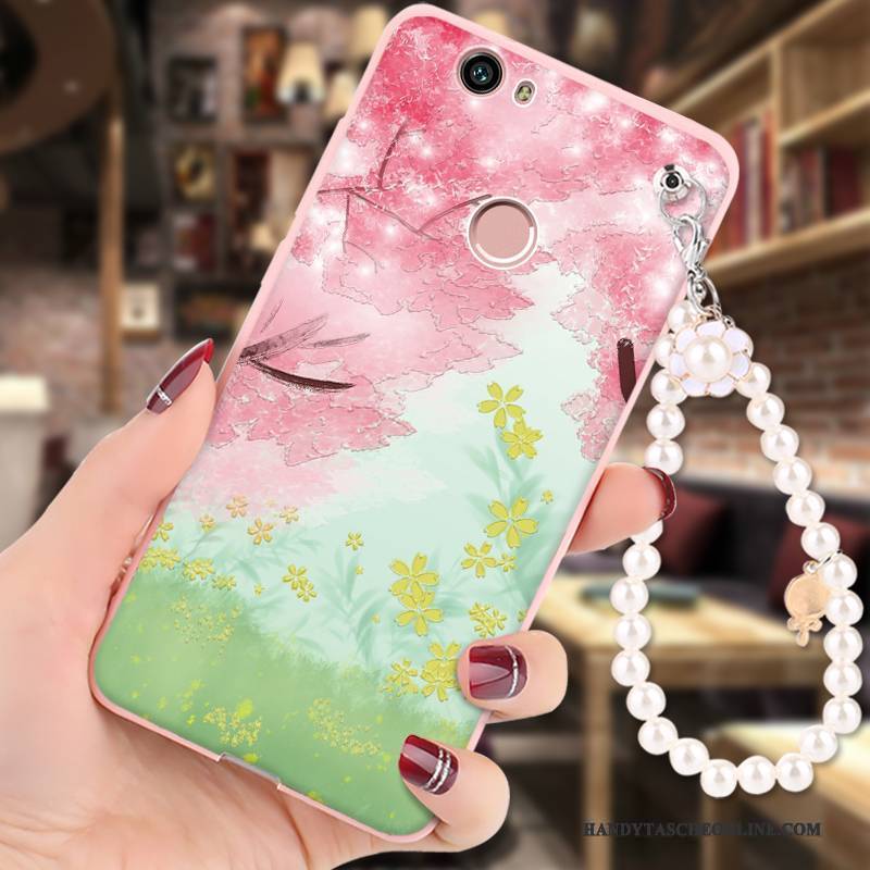 Hülle Huawei Nova Gemalt Hängende Verzierungen Anti-sturz, Case Huawei Nova Weiche Handyhüllen Rosa