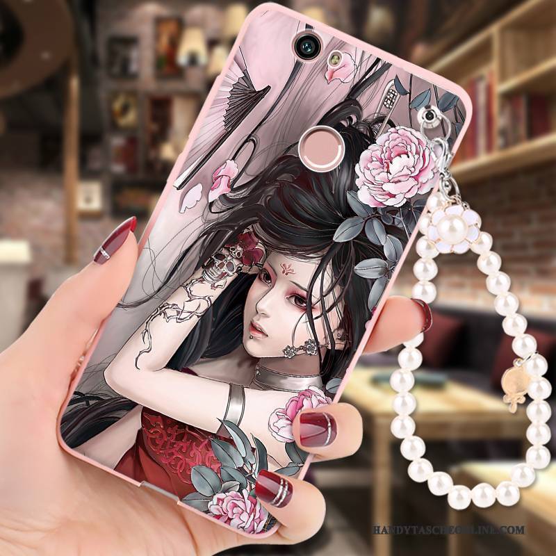 Hülle Huawei Nova Gemalt Hängende Verzierungen Anti-sturz, Case Huawei Nova Weiche Handyhüllen Rosa