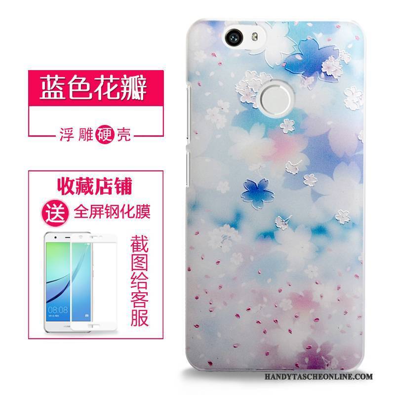 Hülle Huawei Nova Prägung Handyhüllen Rosa, Case Huawei Nova Schutz Lila Schwer