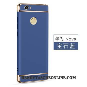 Hülle Huawei Nova Schutz Handyhüllen Dunkelblau, Case Huawei Nova Grün Pu