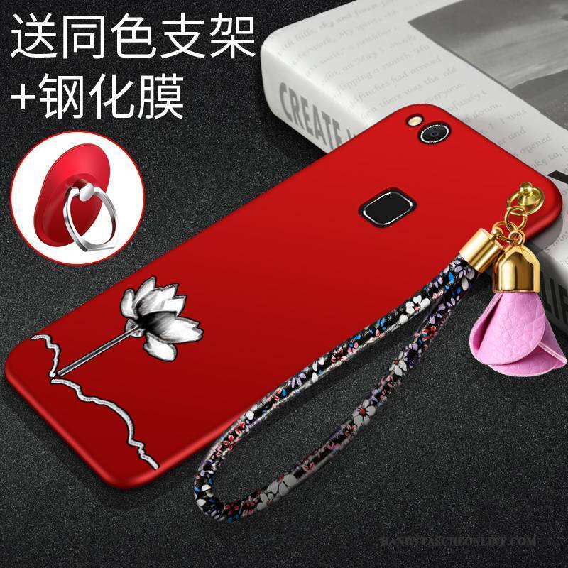 Hülle Huawei Nova Schutz Nubuck Handyhüllen, Case Huawei Nova Rot Jugend