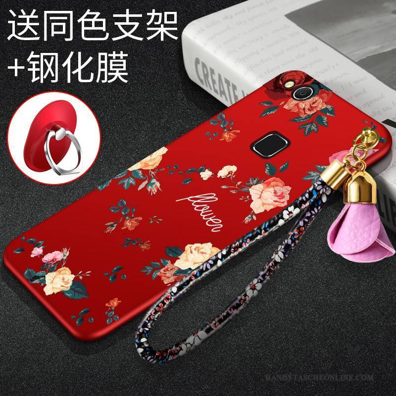 Hülle Huawei Nova Schutz Nubuck Handyhüllen, Case Huawei Nova Rot Jugend