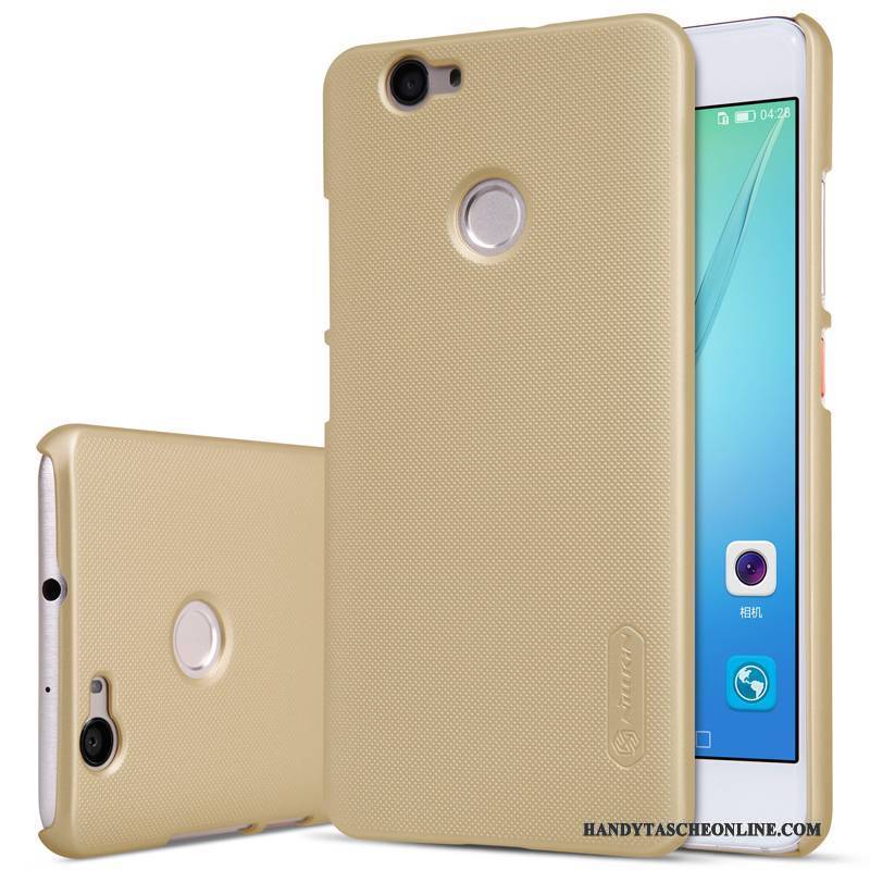 Hülle Huawei Nova Schutz Nubuck Weiß, Case Huawei Nova Handyhüllen Schwer