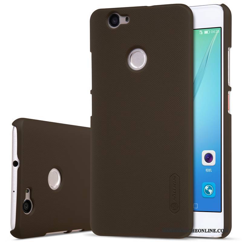 Hülle Huawei Nova Schutz Nubuck Weiß, Case Huawei Nova Handyhüllen Schwer