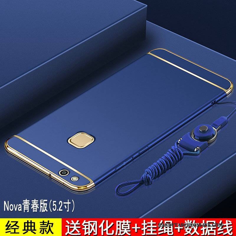 Hülle Huawei Nova Taschen Nubuck Gold, Case Huawei Nova Schutz Anti-sturz Jugend