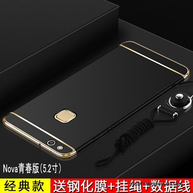 Hülle Huawei Nova Taschen Nubuck Gold, Case Huawei Nova Schutz Anti-sturz Jugend