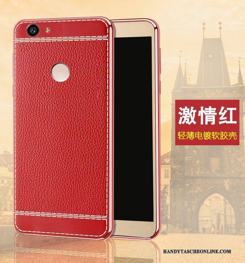 Hülle Huawei Nova Taschen Überzug Handyhüllen, Case Huawei Nova Luxus Rot Muster