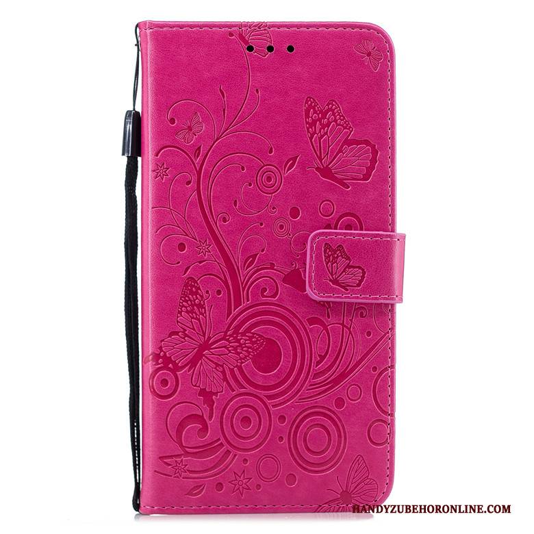 Hülle Huawei P Smart+ 2019 Folio Rot Anti-sturz, Case Huawei P Smart+ 2019 Lederhülle Handyhüllen